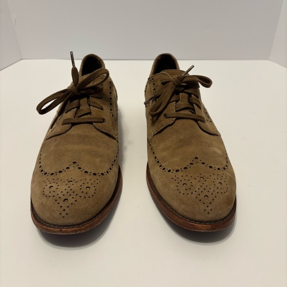 Cole Haan Feathercraft  Suede Wingtip Oxfords Men\'s Shoes Size 10.5 Brown C32143 main image 9